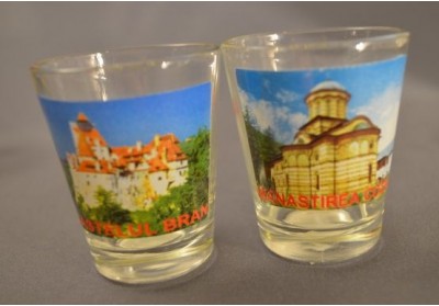 Păhărel pentru alcool rotund suvenir România